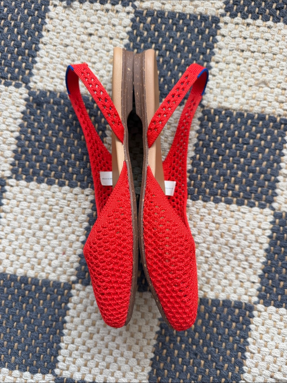Rothy's Red Knit Pointed Slingback Flats - Picture 2 of 3